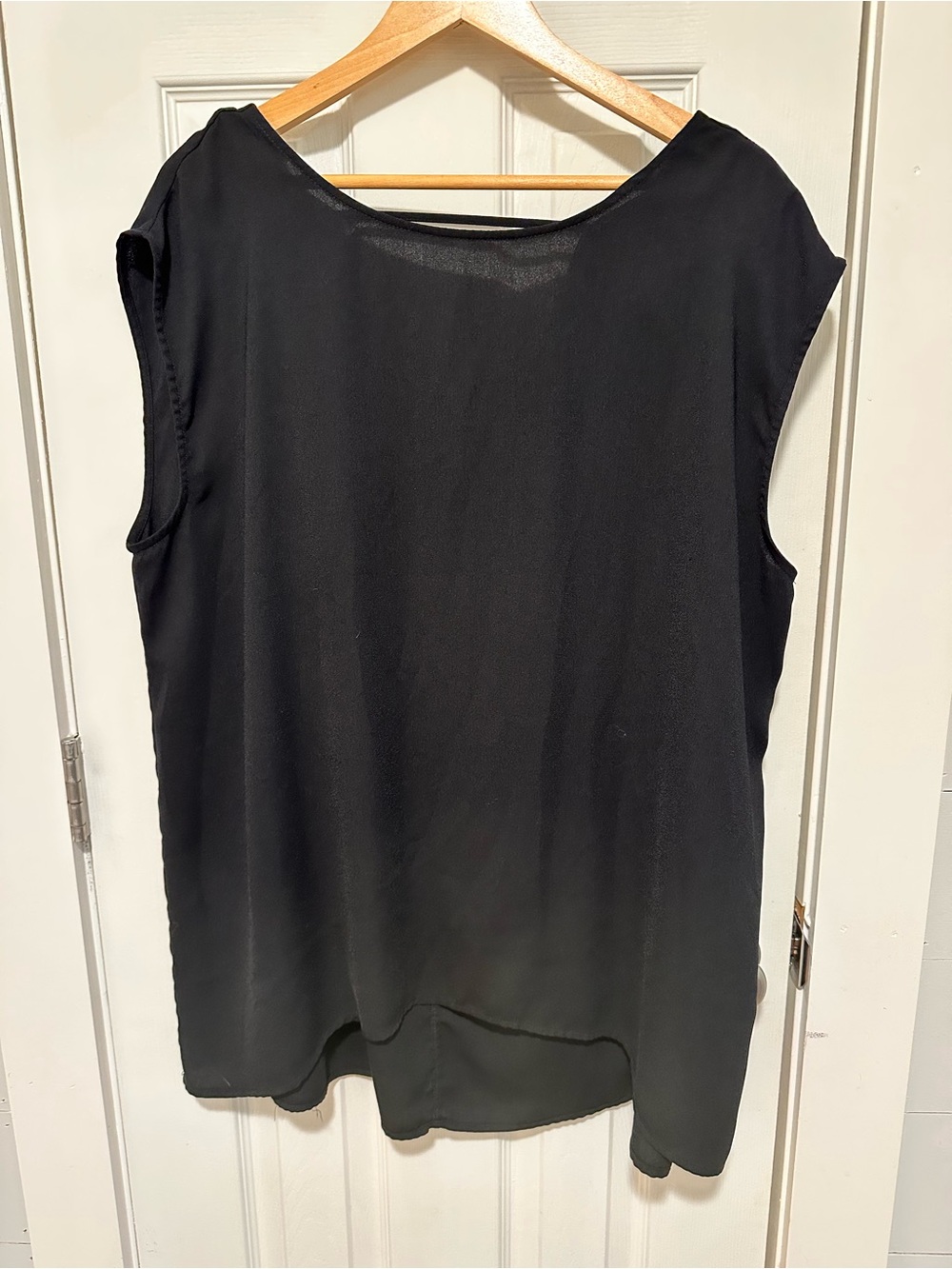 Halogen Black Cap-Sleeve Boatneck Blouse